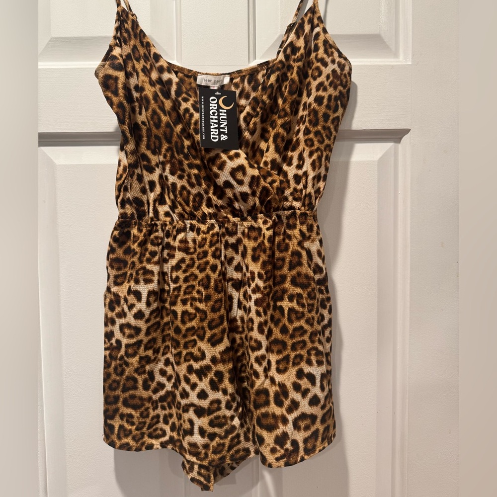 Bear Dance Leopard Print Romper (Hunt & Orchard)